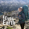 Color photos of Savanah Cooley with the logo for the USGS EROS podcast "Eyes on Earth"